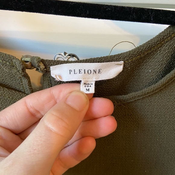 Pleione Olive Green Peplum Top - Picture 3 of 3